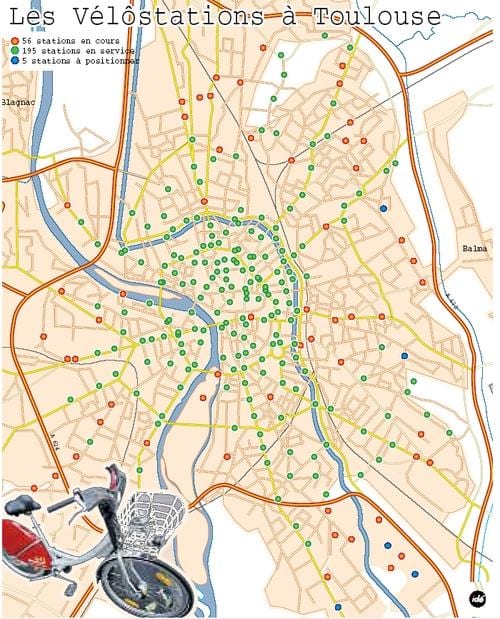 地図トゥールーズバイク