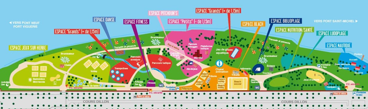 地図トゥールーズビーチ