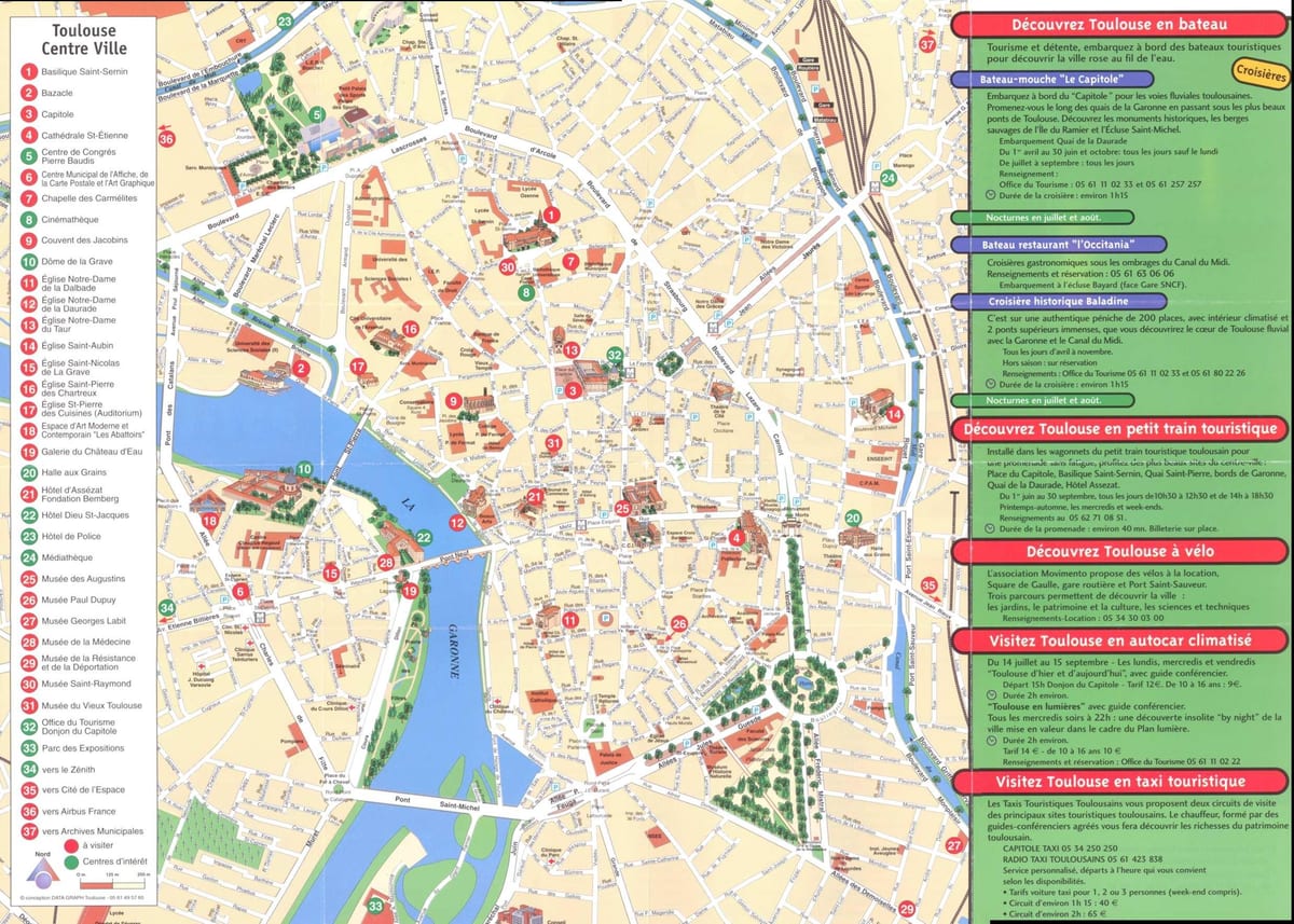 地図トゥールーズ市